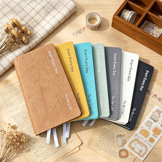 Wrinkled PU Daily Planner Notebook