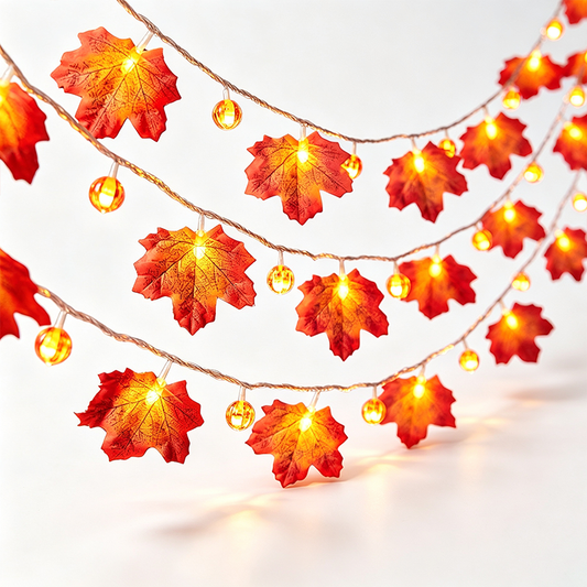 Maple Leaf Round Pumpkin String Light