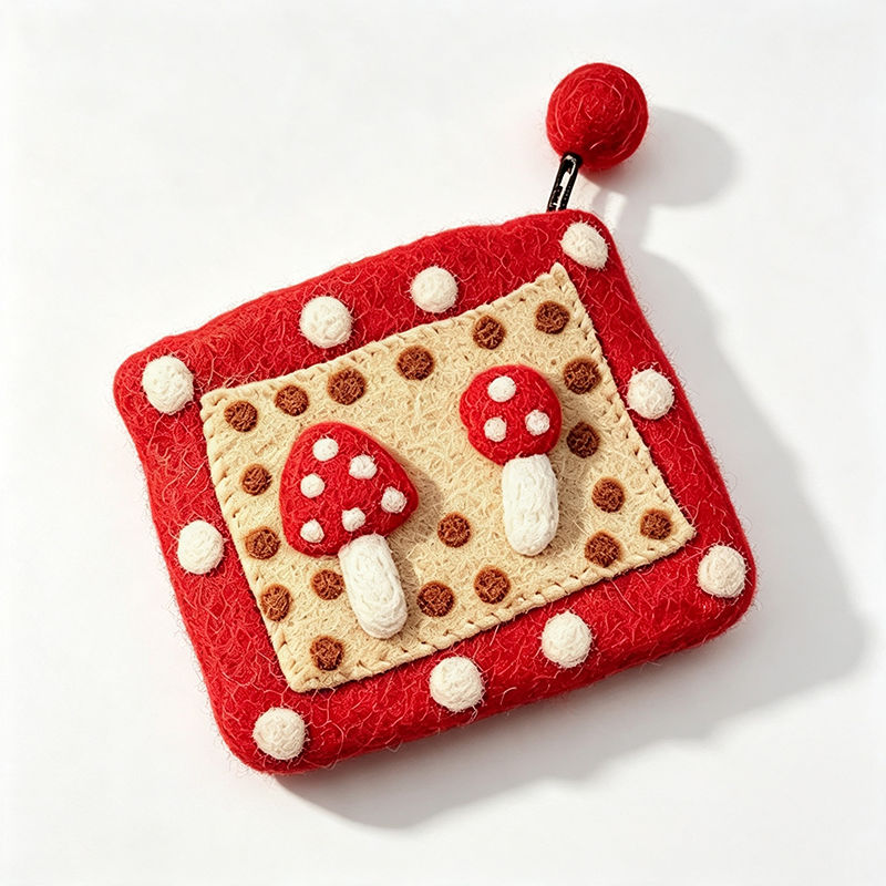 5 Pastoral Sheep Knitted Zip Pouch