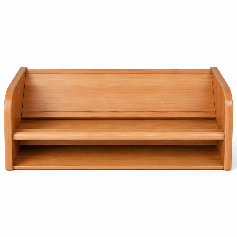 V Shaped Wooden Book Display Stand