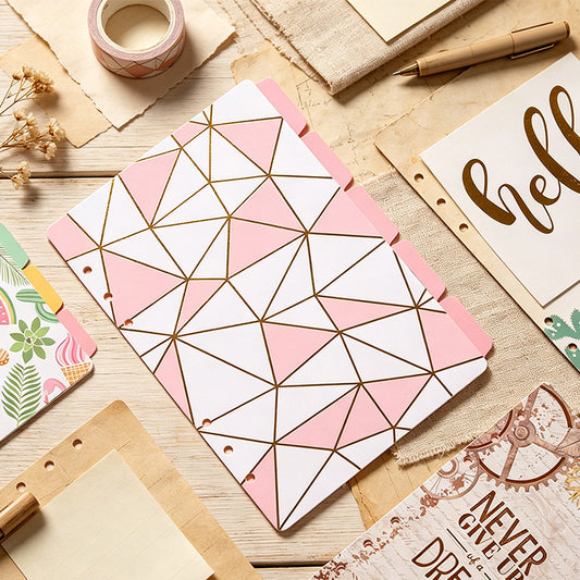 A5 A6 Loose Leaf Divider Tabs 5 Sheets Set