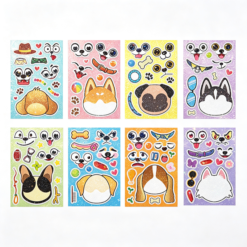 Holographic Mermaid Make A Face Stickers