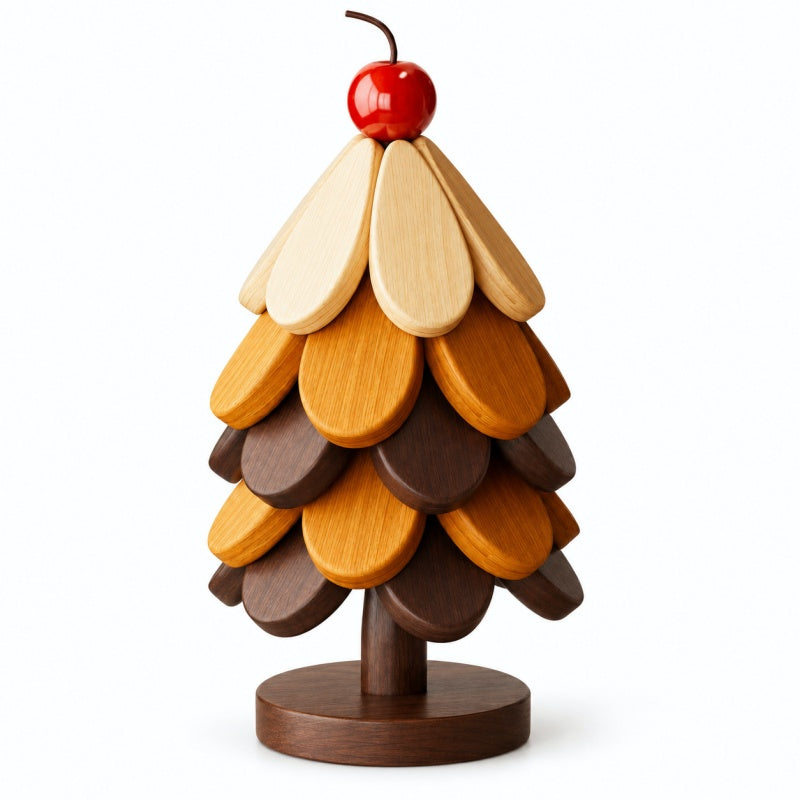 Large Christmas Tree Shaped Wooden Hot Pad Set