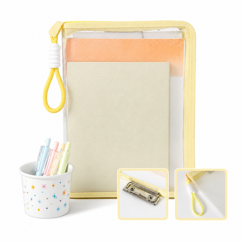 Pastel Transparent File Organizer Bag