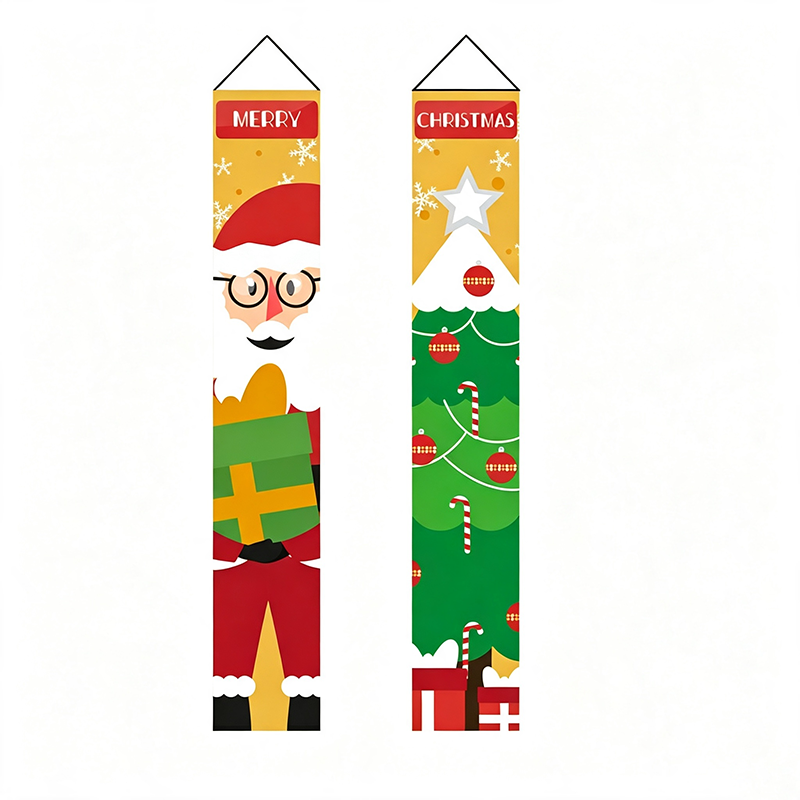 Christmas Porch Banner Door Decorations