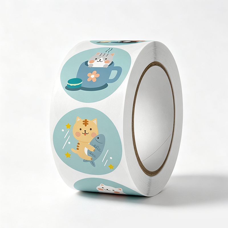 Positive Floral Seal Sticker Roll