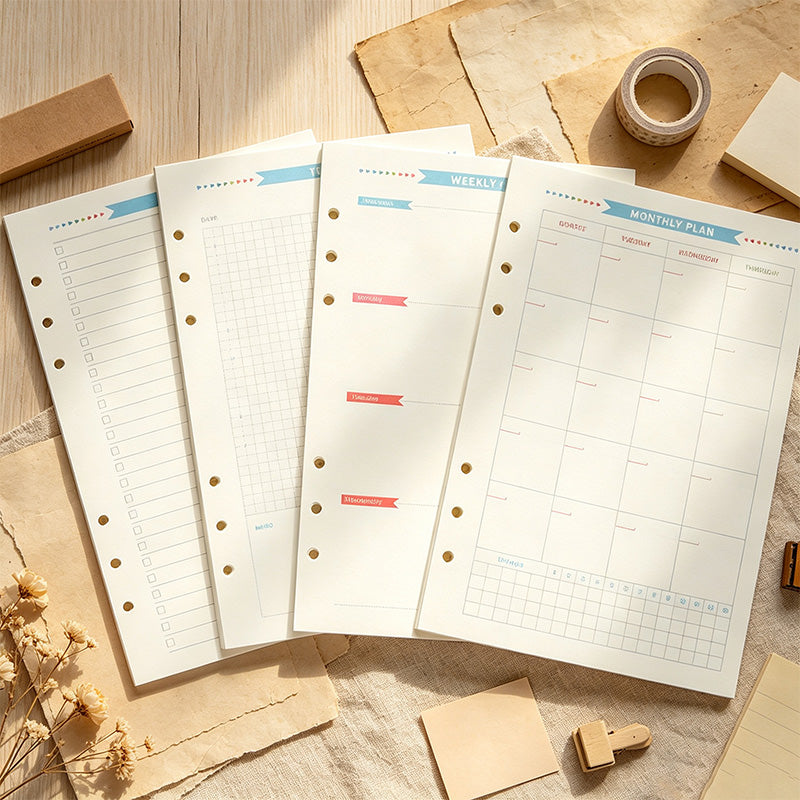 A6 Personal 6 Ring Planner Paper Inserts