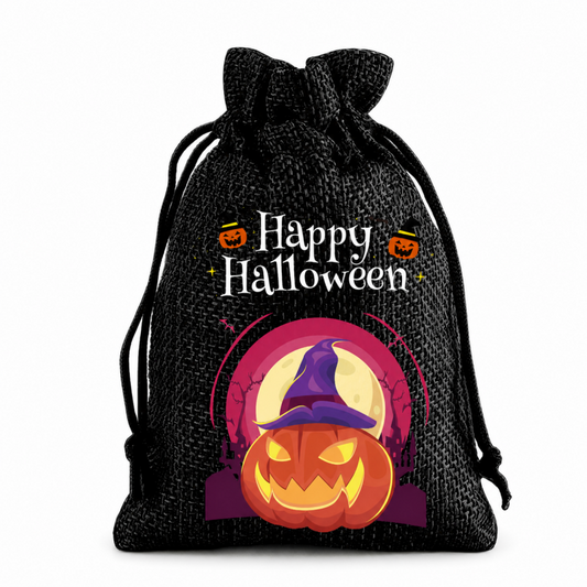 10 Black Series Halloween Candy Gift Packaging Drawstring Bags