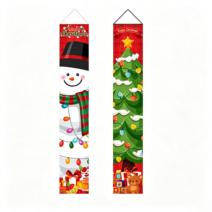 Christmas Porch Banner Door Decorations