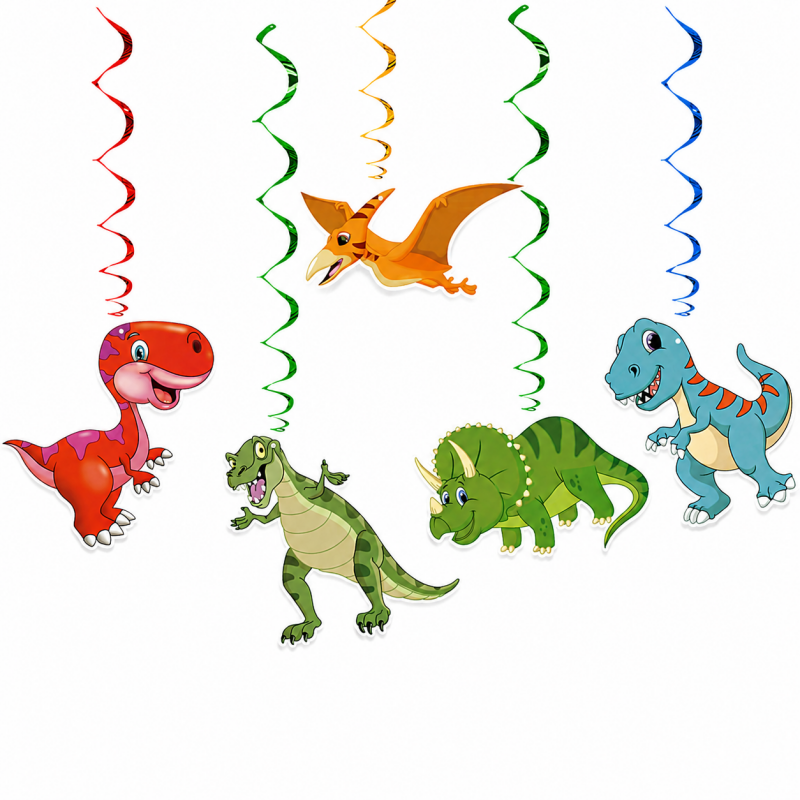10 Themed Hanging Spiral Decoration Set