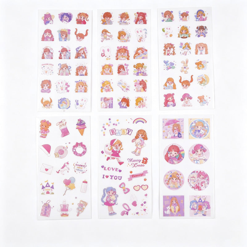 6PCS Washi Sticker Set