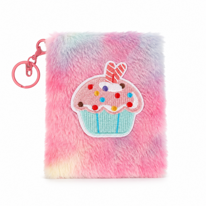 10 Cupcake Plush Keychain Notebook