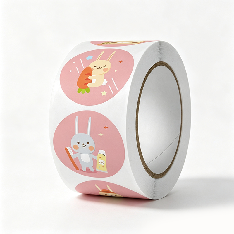Positive Floral Seal Sticker Roll