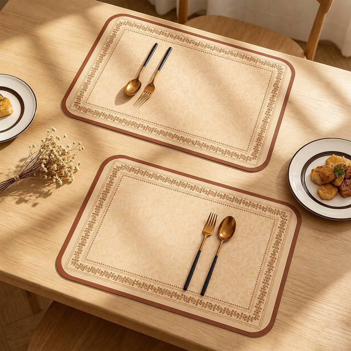 Floral Vintage Cream Style Mat