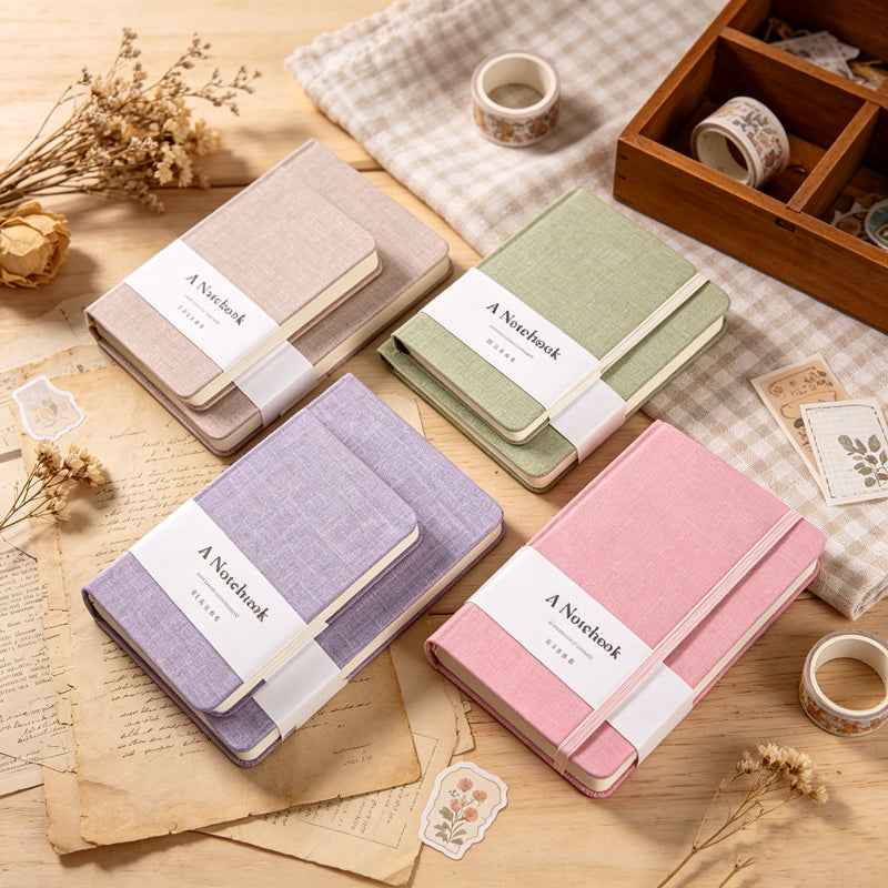 Minimal Linen Cover Pocket Journal