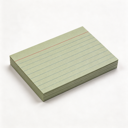 Vintage Ruled Index Cards – 150gsm Double-Sided