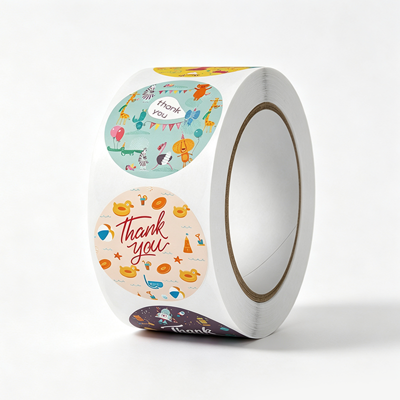 Positive Floral Seal Sticker Roll