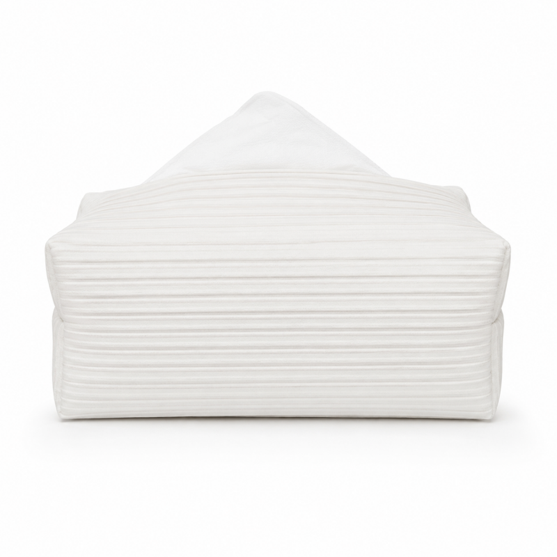 Pleated Leather Look Tissue Holder