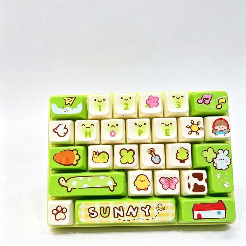 Happy 26 Key Keyboard Fidget Keychain