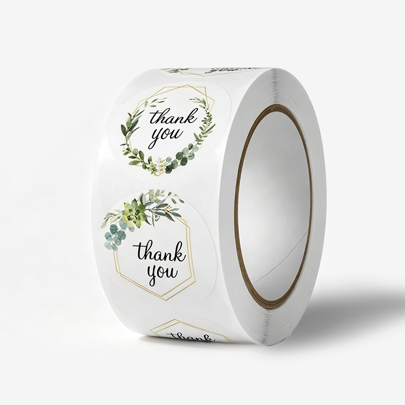 Positive Floral Seal Sticker Roll