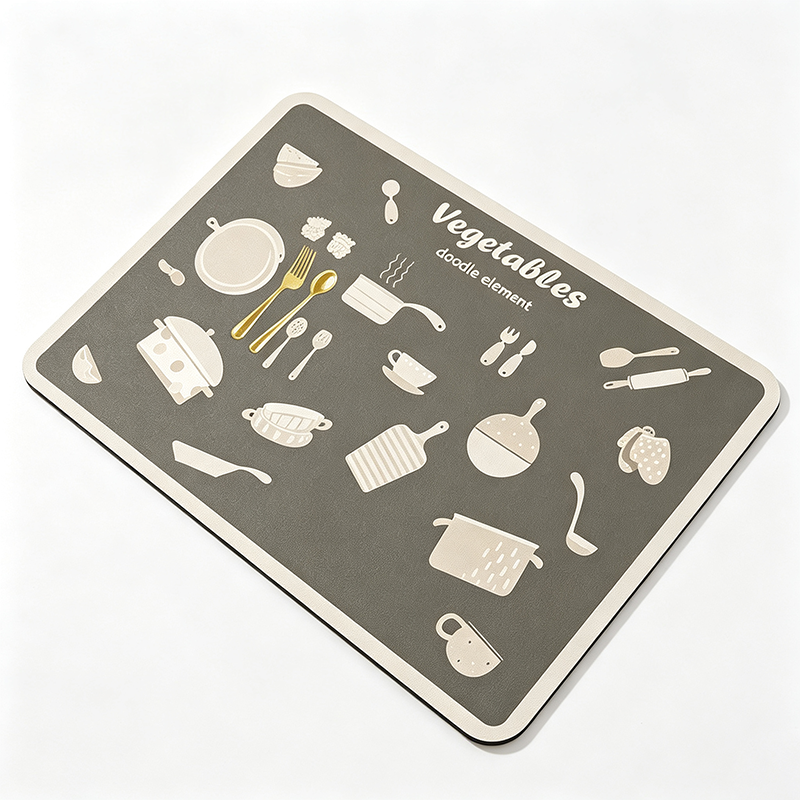 Color Dot Diatomite Drying Mat