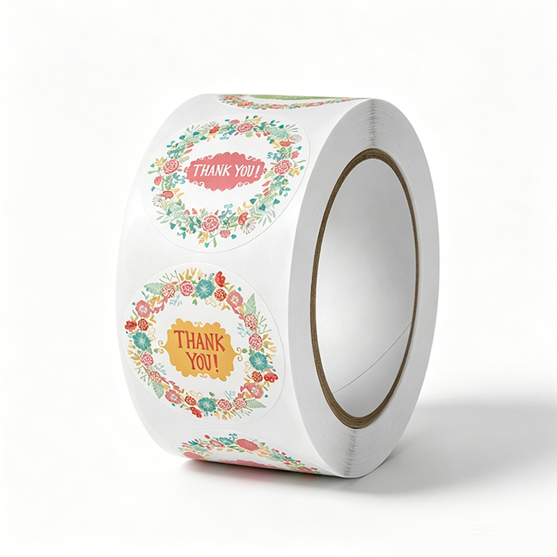 Positive Floral Seal Sticker Roll