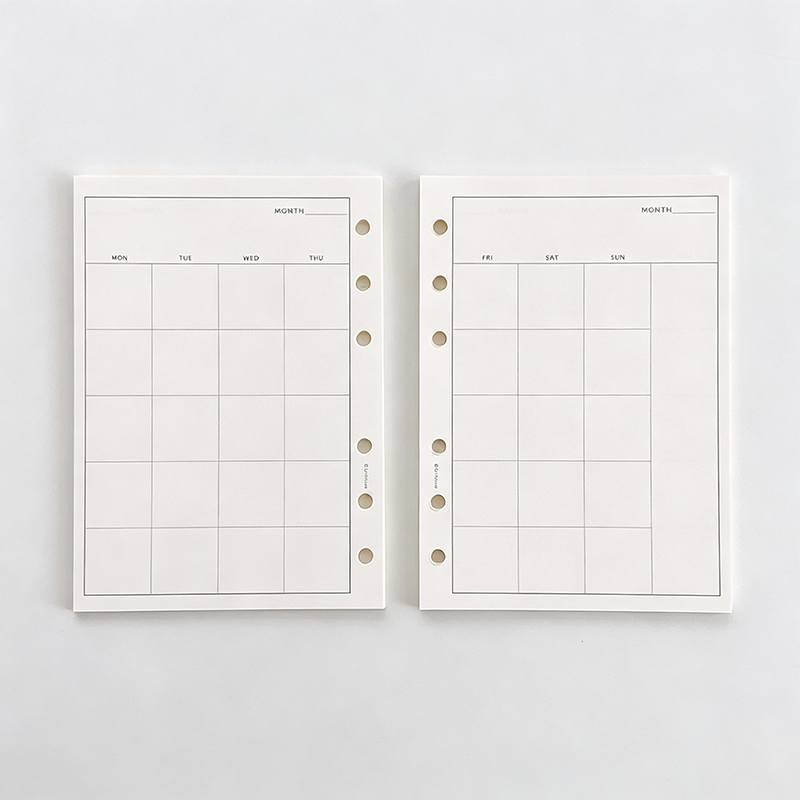 A6 Planner Binder Refill Paper