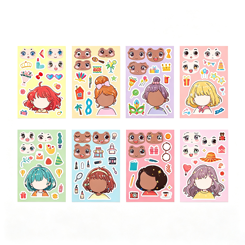 Holographic Mermaid Make A Face Stickers