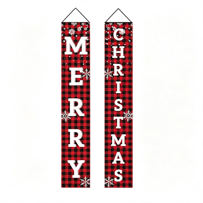 Christmas Porch Banner Door Decorations