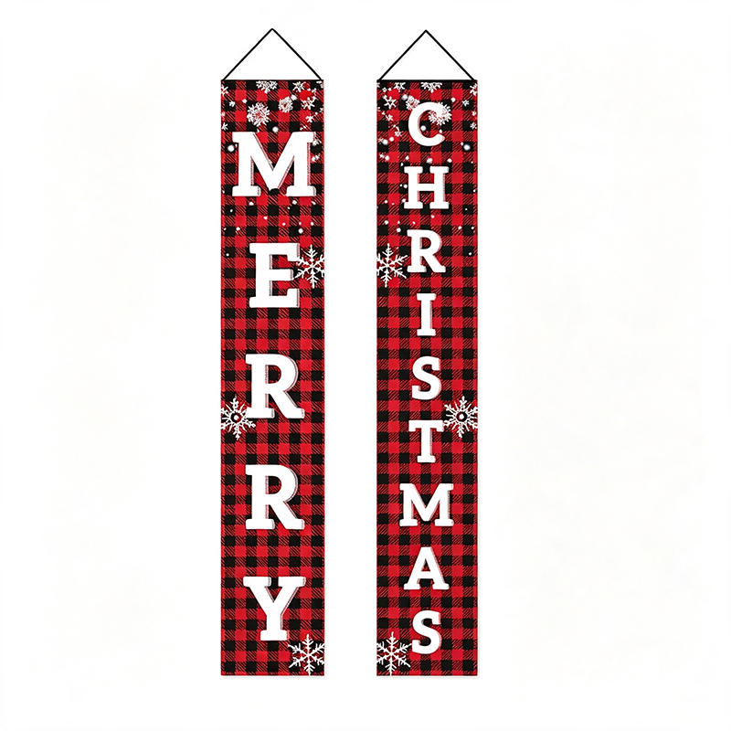Christmas Porch Banner Door Decorations