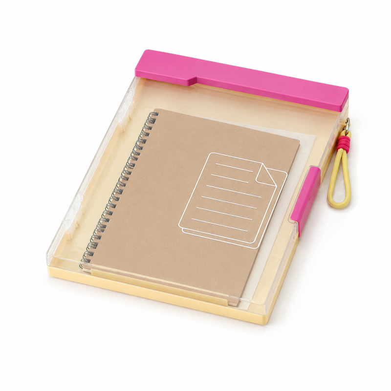 A4 Transparent Dual Clip Organizer