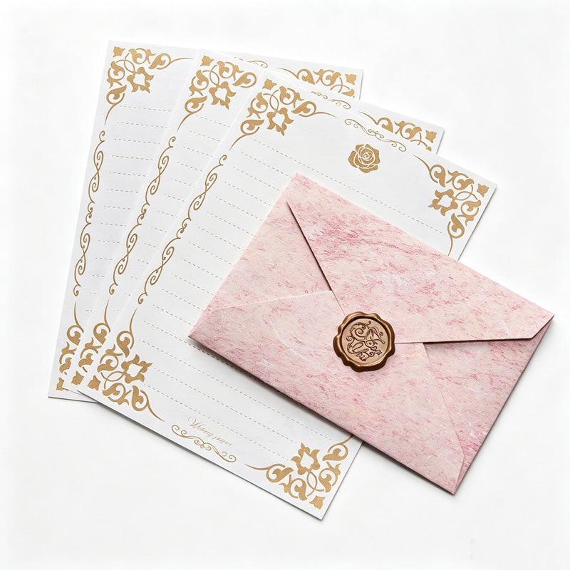 Vintage Paper Envelope Wax Seal Set