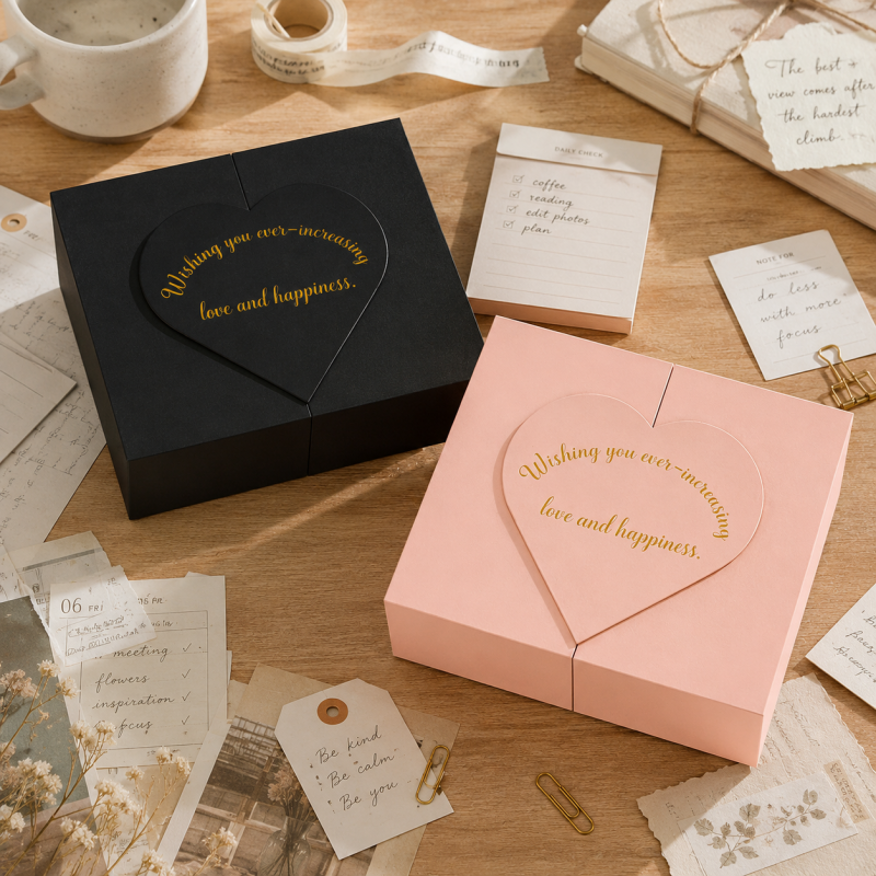 Heart Empty Gift Box with Matching Handbag
