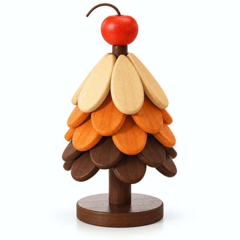 Extra Thick Christmas Tree Shaped Wooden Hot Pad Set