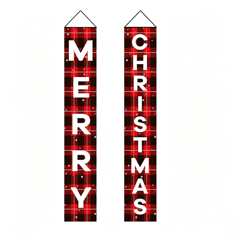 Christmas Porch Banner Door Decorations