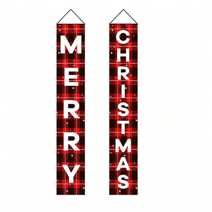 Christmas Porch Banner Door Decorations