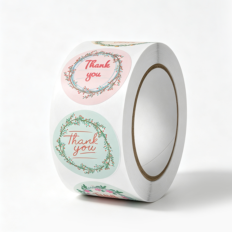 Positive Floral Seal Sticker Roll