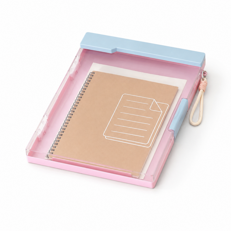 A4 Transparent Dual Clip Organizer