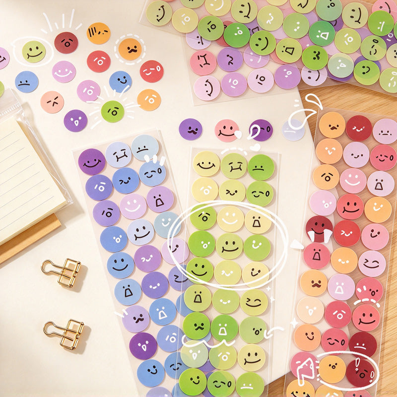 Emoticon Ball PET Stickers