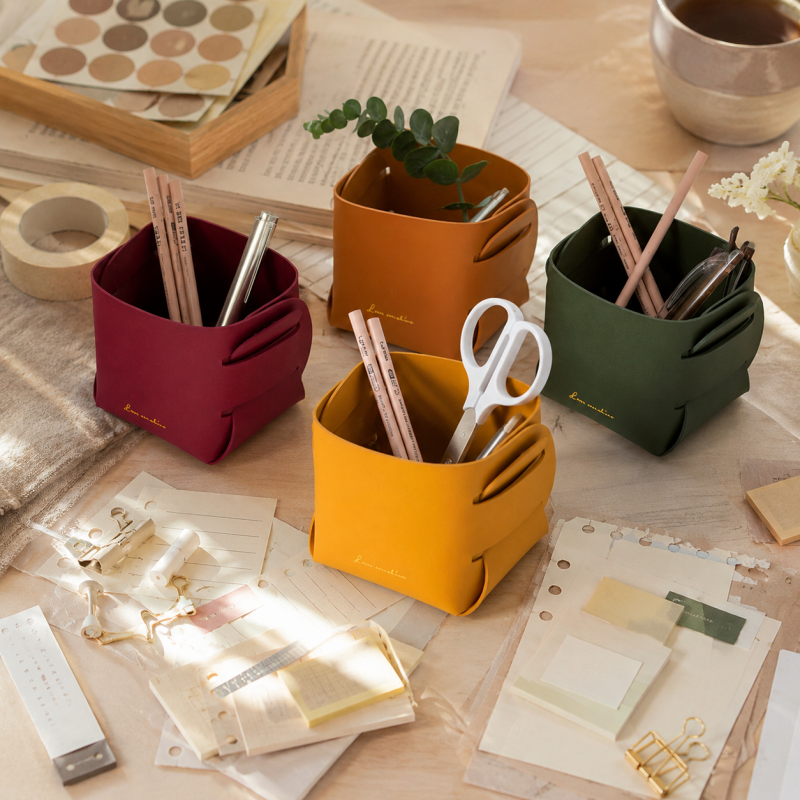 Folded Soft Sided Storage Basket