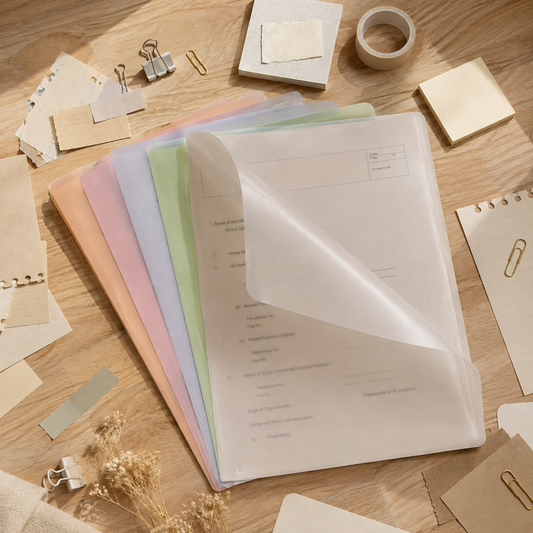 10 Clear L Shape Document Folder Pack