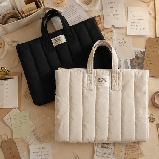 Padded Nylon Handheld Laptop Tote
