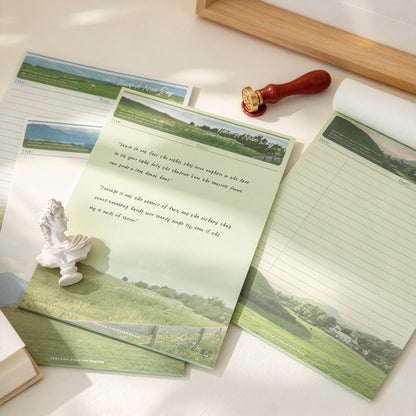 Pastoral Landscape Tear-Off Notepad