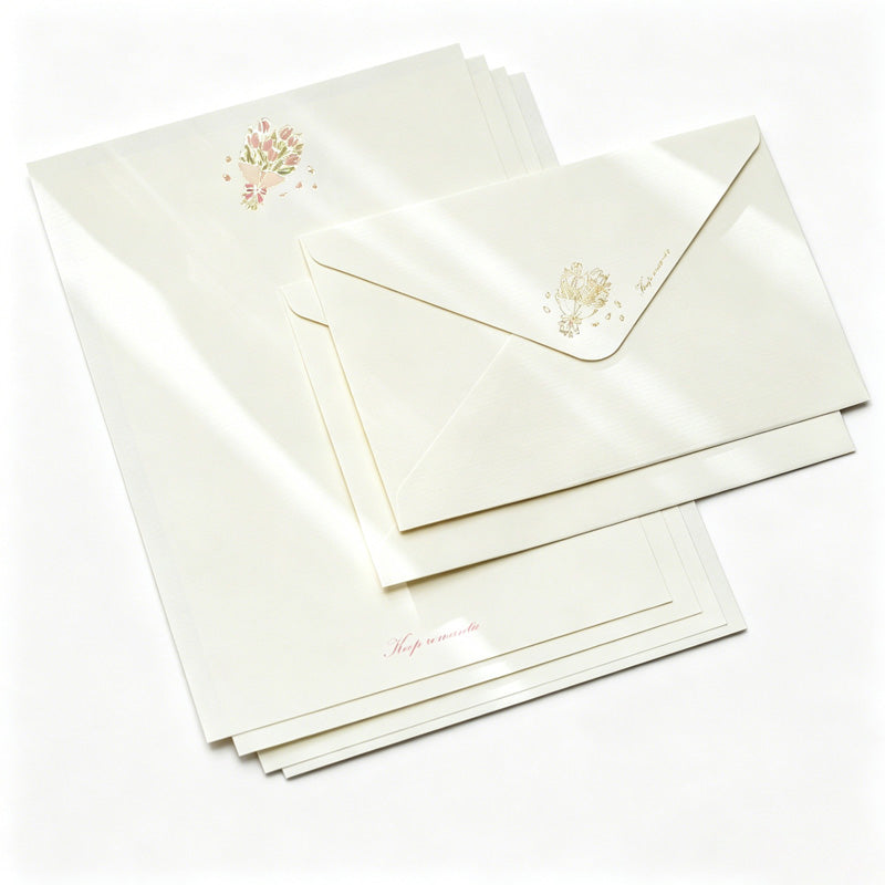 Foil Floral Animal Envelope Set