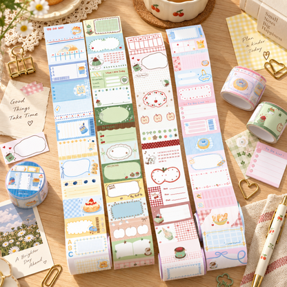 Cafe Dessert Writable Memo Sticker Roll