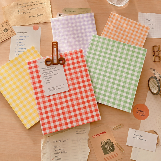 10 Plaid Kraft Paper Gift Paper Bag