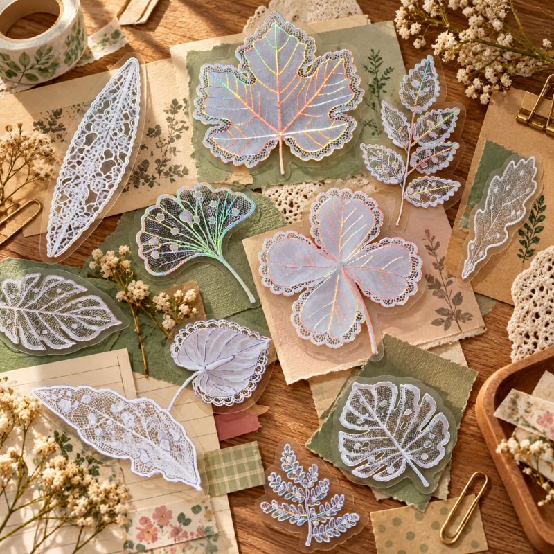 Blossom Silver-Foil PET Sticker Pack