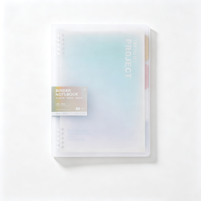 Translucent Pastel Gradient B5 Binder Notebook