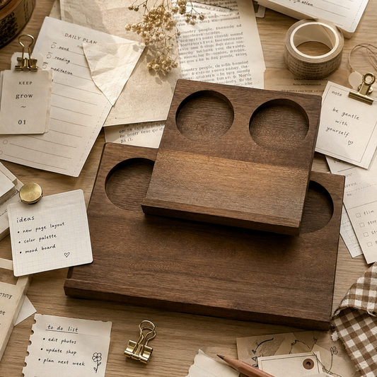 Wooden Coffee Cup Serving Tray