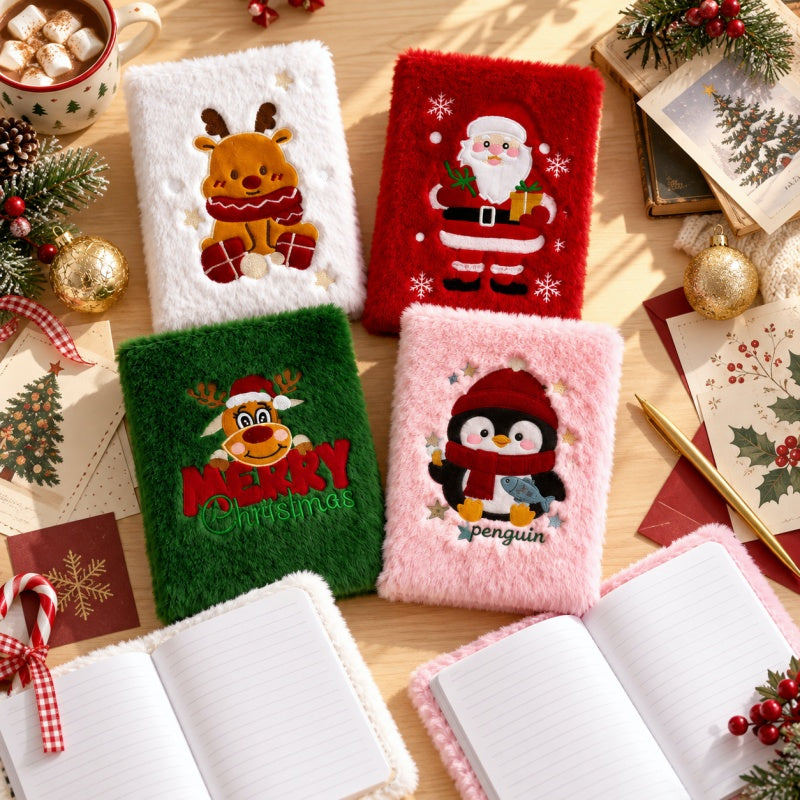 Cute Christmas Plush A5 Notebook